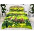 Lenjerie pat dublu,  IMPRIMEU 3D DIGITAL, IDENTIC CU POZA, Verde, iepurasi [2]