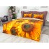 Lenjerie pat dublu,  IMPRIMEU 3D DIGITAL, IDENTIC CU POZA, Galben, floarea soarelui [9]