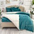 Lenjerie pentru pat dublu pufoasa CoCoLiNo, cu smocuri, 4 piese, Turquoise [6]