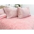 Set LUXURY GONCAGUL 6 piese Patura cu dantela, perle si Cearsaf de pat cu 4 fete de perna, Roz Pudra [12]