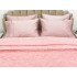 Set LUXURY GONCAGUL 6 piese Patura cu dantela, perle si Cearsaf de pat cu 4 fete de perna, Roz Pudra [10]