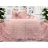 Set LUXURY 4 piese Cuvertura bumbac cu dantela si 3 fete de perna, Goncagul Pudra [7]