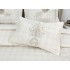 Set LUXURY 4 piese Cuvertura bumbac cu dantela si 3 fete de perna, Goncagul Crem [8]