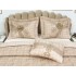 Set LUXURY 4 piese Cuvertura bumbac cu dantela si 3 fete de perna, Goncagul Capuccino [5]