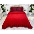 Set LUXURY GONCAGUL 6 piese Patura cu dantela,perle si Cearsaf de pat cu 4 fete de perna, Rosu [2]