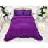 Set LUXURY GONCAGUL 6 piese Patura cu dantela,perle si Cearsaf de pat cu 4 fete de perna, Mov [2]