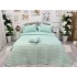 Cuvertura Brodata pat dublu cu 3 fete de perna, verde aqua cod CVS19 [2]