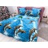 Lenjerie pat dublu, Super Pufoasa COCOLINO, 6 piese, Albastru-Multicolor, delfini [8]