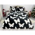 Lenjerie pat dublu, Super Pufoasa COCOLINO, 6 piese, Negru-Alb, fluturi [3]