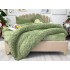 Lenjerie pentru pat dublu pufoasa CoCoLiNo, tip tricotaj, 4 piese, Verde [10]