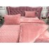 Lenjerie pentru pat dublu pufoasa CoCoLiNo, tip tricotaj, 4 piese, Roz [5]