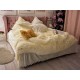 Lenjerie pat super pufoasa COCOLINO Fluffy cu ciucuri, 6 piese, CREM