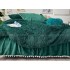 Lenjerie pat super pufoasa COCOLINO Fluffy cu ciucuri, 6 piese, VERDE INCHIS [9]