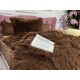 Lenjerie pat super pufoasa COCOLINO Fluffy cu ciucuri, 6 piese, MARO