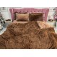 Lenjerie pat super pufoasa COCOLINO Fluffy cu ciucuri, 6 piese, MARO