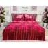 Lenjerie pat dublu,  FINET, 6 piese, Visiniu-Roz, forme geometrice [2]