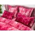 Lenjerie pat dublu,  FINET, 6 piese, Visiniu-Roz, forme geometrice [6]