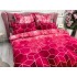 Lenjerie pat dublu,  FINET, 6 piese, Visiniu-Roz, forme geometrice [7]