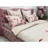 Lenjerie pat dublu, Finet, 6 piese, Bej-Roz, magnolii [5]
