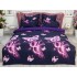Lenjerie pat dublu, Finet, 6 piese, Mov, fluturi [2]