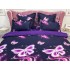 Lenjerie pat dublu, Finet, 6 piese, Mov, fluturi [3]