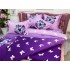 Lenjerie pat dublu, Finet, 6 piese, Mov, fluturi [7]