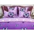 Lenjerie pat dublu, Finet, 6 piese, Mov, fluturi [4]