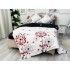 Lenjerie pat dublu, Finet, 6 piese, Alb-Rosu, papadii, inimioare [8]
