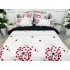 Lenjerie pat dublu, Finet, 6 piese, Alb-Rosu, papadii, inimioare [3]