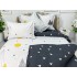 Lenjerie pat dublu, Finet, 6 piese, Alb-Gri, munti [7]