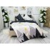 Lenjerie pat dublu, Finet, 6 piese, Alb-Gri, munti [9]
