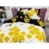 Lenjerie pat dublu, Finet, 6 piese, Galben, flori [8]