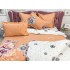 Lenjerie pat dublu, Finet, 6 piese, Bej, flori [7]