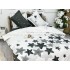Lenjerie pat dublu, Finet, 6 piese, Alb-Gri, stelute [8]