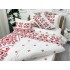 Lenjerie pat dublu, Finet, 6 piese, Alb-Rosu, model traditional [7]
