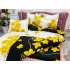 Lenjerie pat dublu cu ELASTIC, Finet, 6 piese, Galben, flori [7]