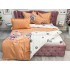 Lenjerie pat dublu cu ELASTIC, Finet, 6 piese, Bej, flori [8]
