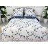 Lenjerie pat dublu, Finet, 6 piese, Gri, flori [2]