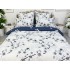 Lenjerie pat dublu, Finet, 6 piese, Gri, flori [3]