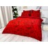 Lenjerie pat dublu, Finet, 6 piese, Rosu, trandafiri [8]