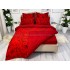 Lenjerie pat dublu, Finet, 6 piese, Rosu, trandafiri [7]