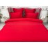 Lenjerie pat dublu cu ELASTIC, Finet, 6 piese, Rosu [3]