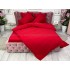 Lenjerie pat dublu cu ELASTIC, Finet, 6 piese, Rosu [8]