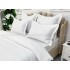 Lenjerie pat dublu cu ELASTIC, Finet, 6 piese, Alb [6]