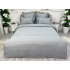 Lenjerie pat dublu cu ELASTIC, Finet, 6 piese, Gri [3]