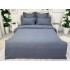 Lenjerie pat dublu cu ELASTIC, Finet, 6 piese, Gri petrol [2]