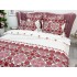 Lenjerie pat dublu cu ELASTIC, Finet, 6 piese, Alb-Rosu, model traditional [7]