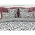 Lenjerie pat dublu,  FINET, 6 piese, cu ELASTIC, Jojo Home, Gri-Negru, animal print [4]