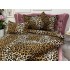 Lenjerie pat dublu,  FINET, 6 piese, cu ELASTIC, Jojo Home, Maro-Multicolor, animal print [8]
