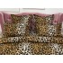 Lenjerie pat dublu,  FINET, 6 piese, cu ELASTIC, Jojo Home, Maro-Multicolor, animal print [4]